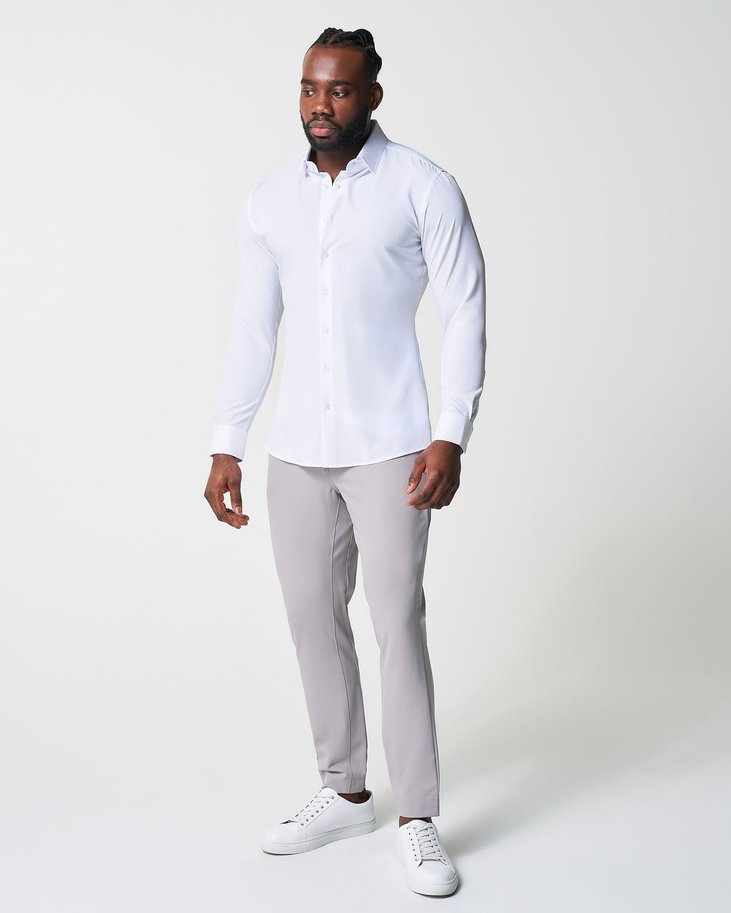 "The Everest" Winter-Weight Solid White | State & Liberty Dress Shirts