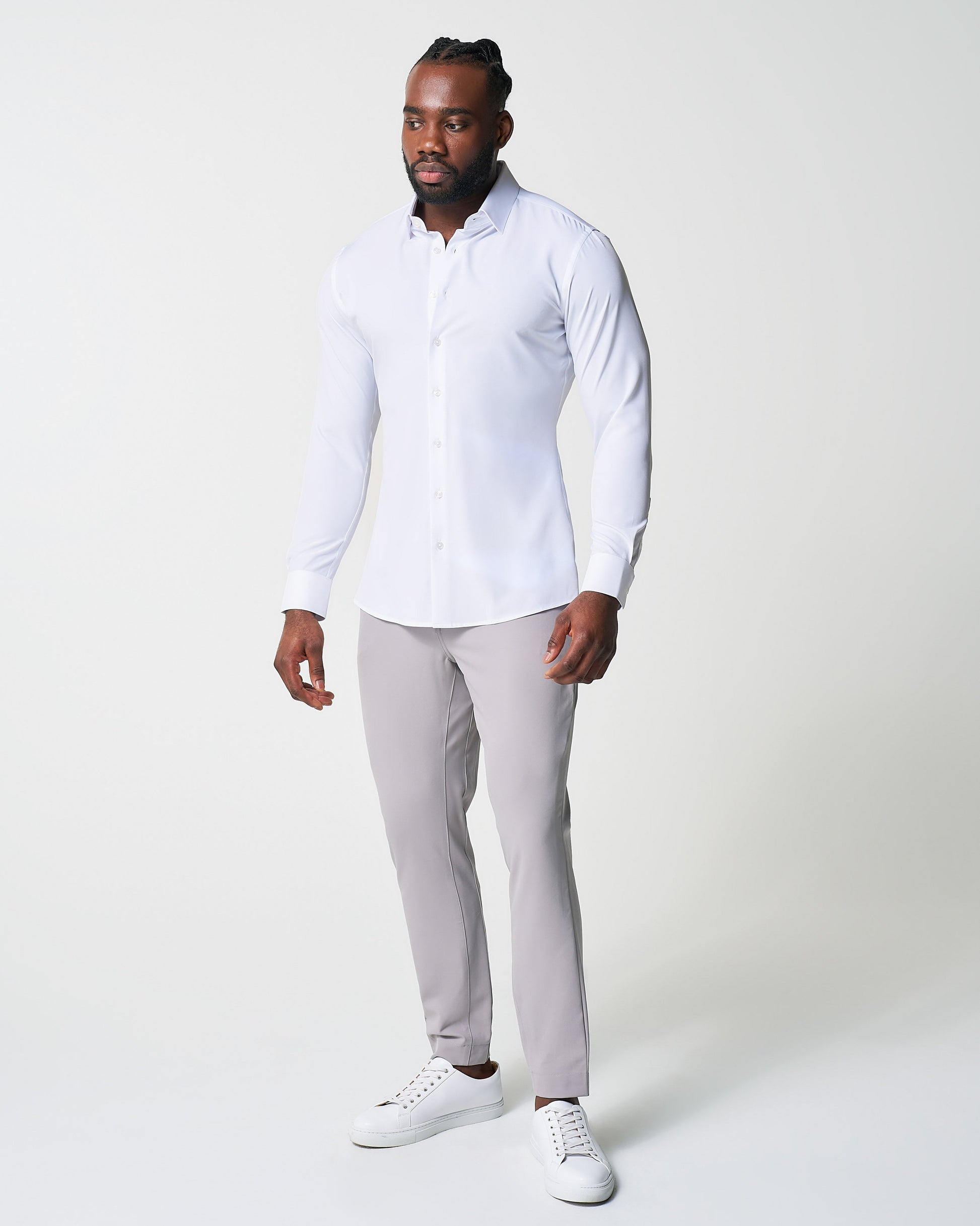 "The Everest" Winter-Weight Solid White | State & Liberty Dress Shirts