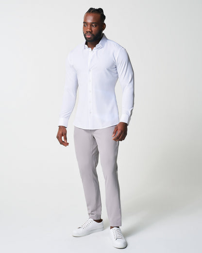 "The Everest" Winter-Weight Solid White | State & Liberty Dress Shirts
