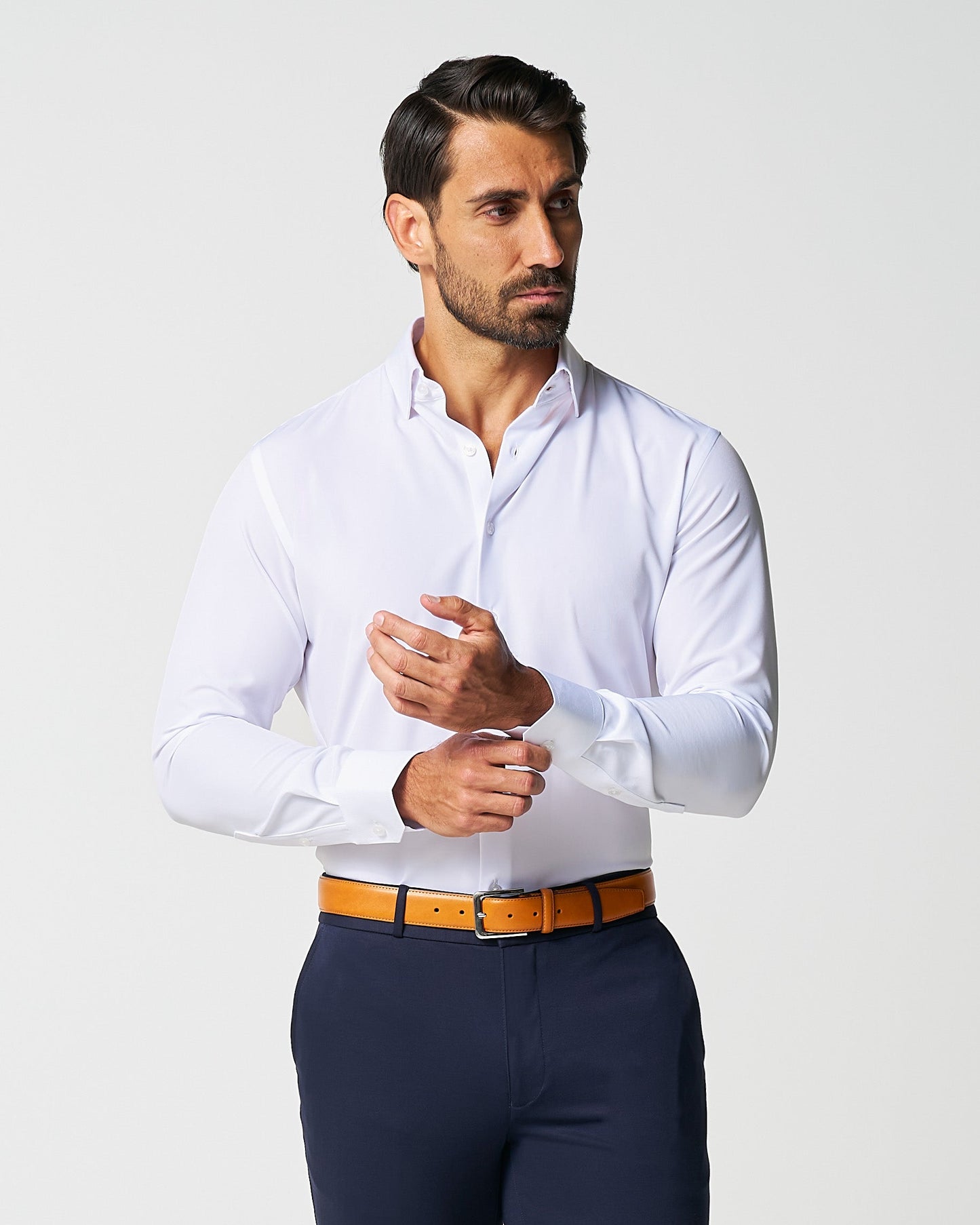 "The Everest" Winter-Weight Solid White | State & Liberty Dress Shirts