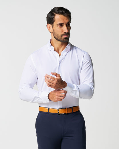 "The Everest" Winter-Weight Solid White | State & Liberty Dress Shirts