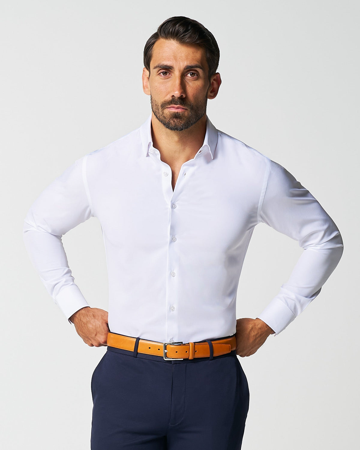 "The Everest" Winter-Weight Solid White | State & Liberty Dress Shirts