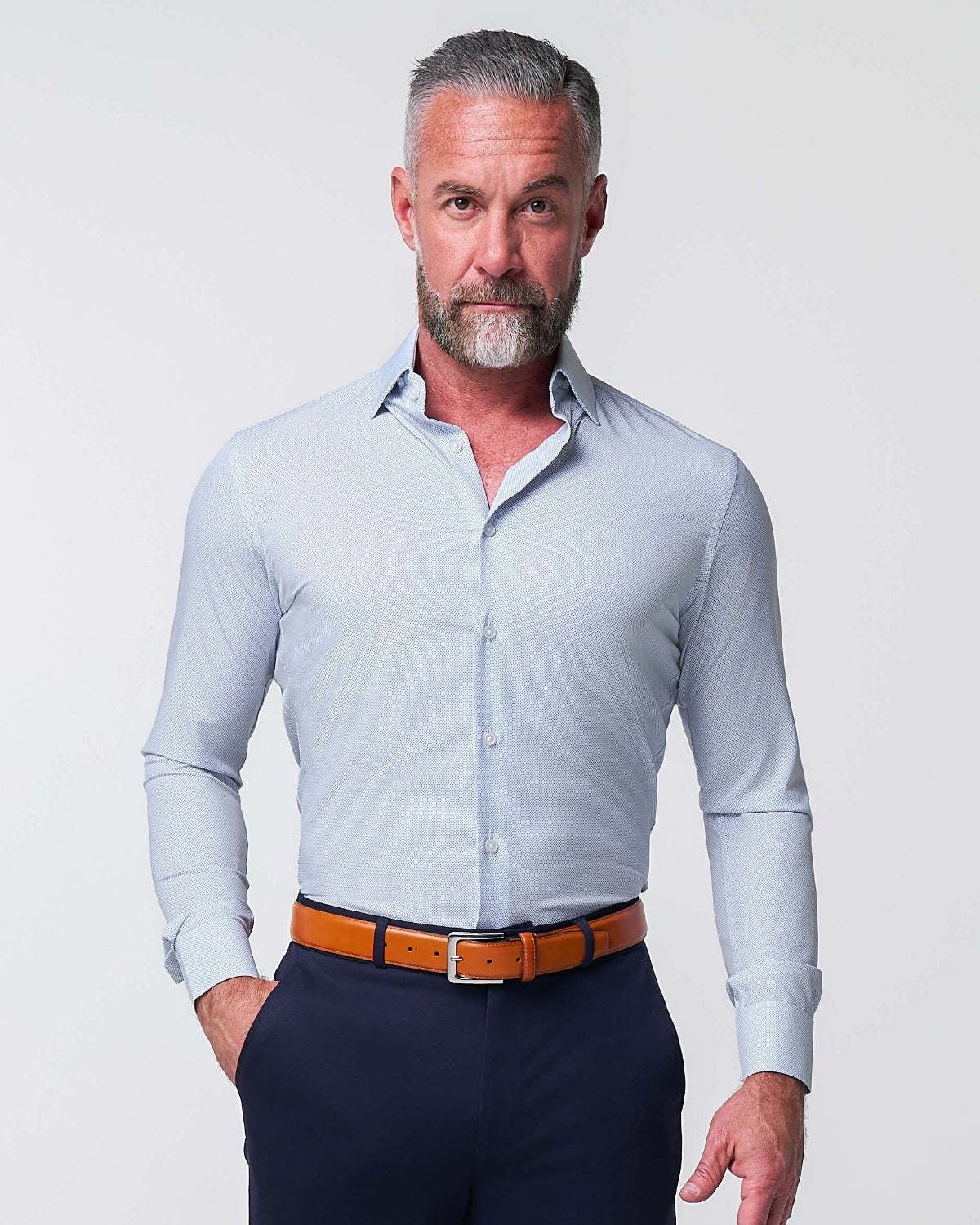 "The Jameson" Mini Navy Dot Print | State & Liberty Dress Shirts