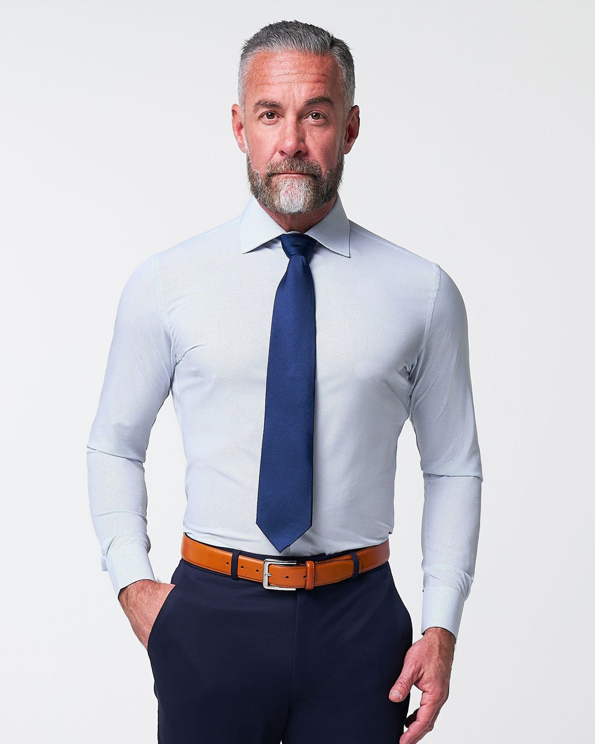 "The Jameson" Mini Navy Dot Print | State & Liberty Dress Shirts