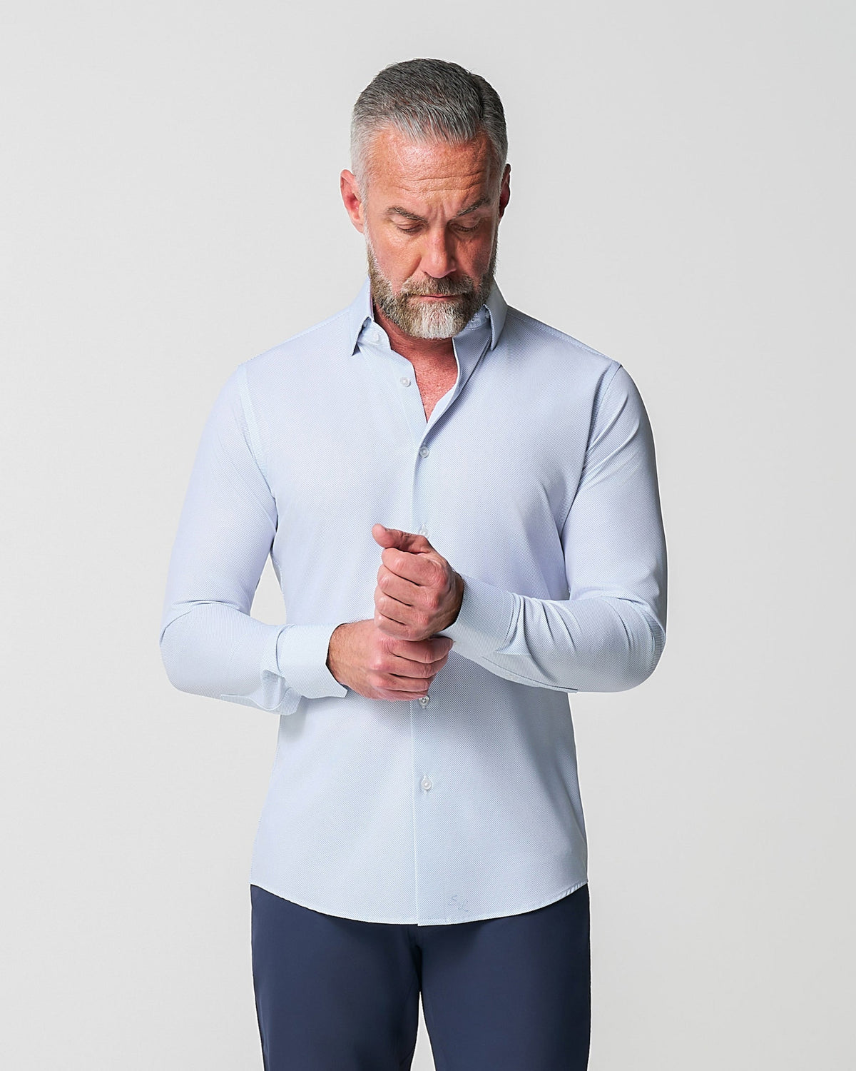 "The Jameson" Mini Navy Dot Print | State & Liberty Dress Shirts