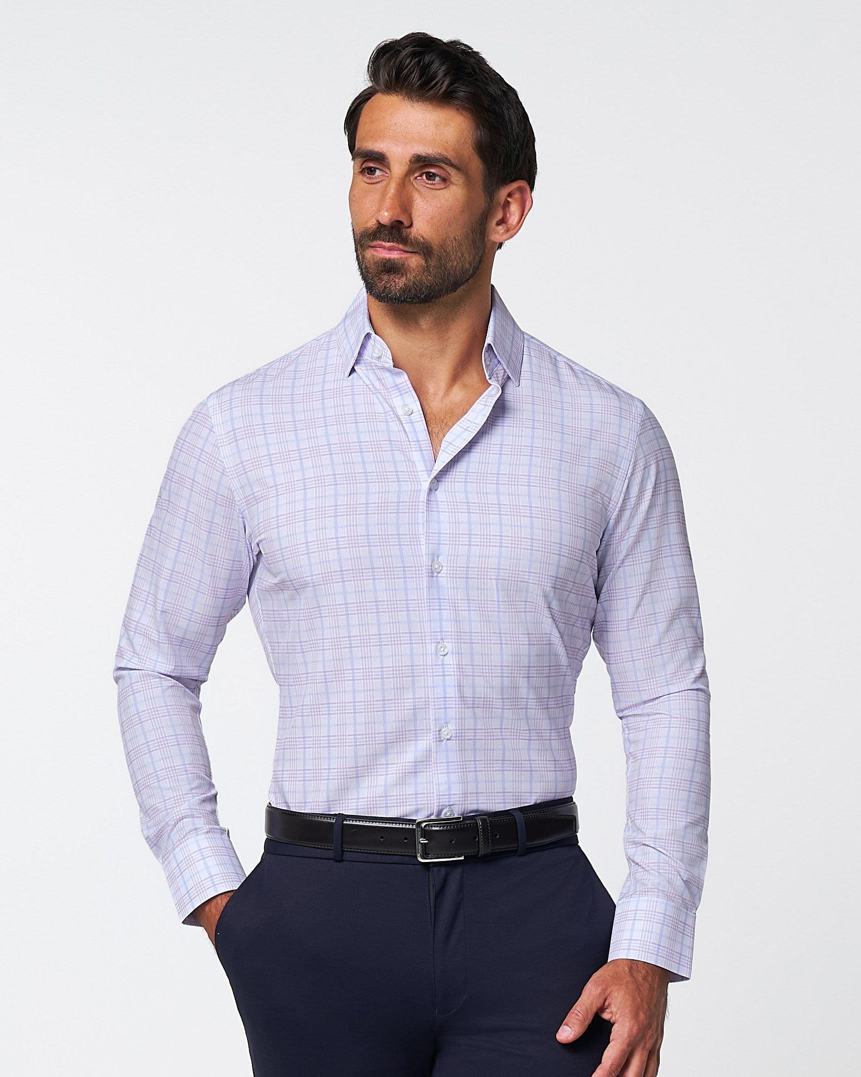 "The Lavender" Light & Dark Purple Plaid | State & Liberty Dress Shirts
