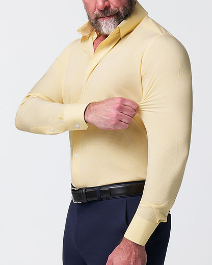 "The Stanley" Yellow Microcheck | State & Liberty Dress Shirts