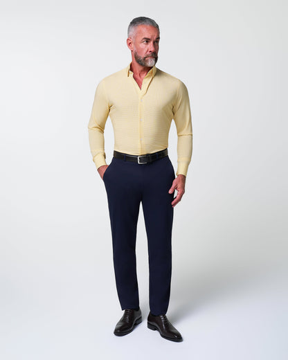 "The Stanley" Yellow Microcheck | State & Liberty Dress Shirts