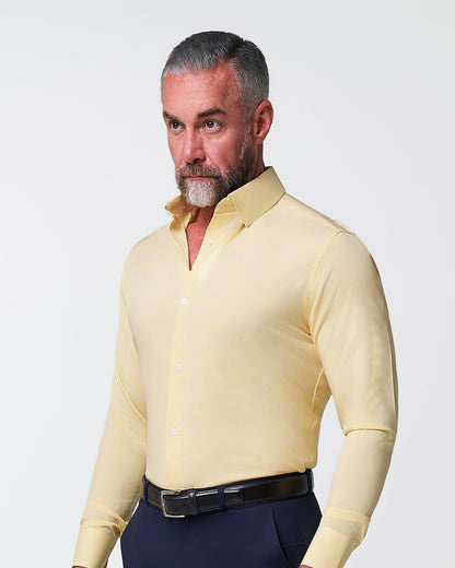 "The Stanley" Yellow Microcheck | State & Liberty Dress Shirts