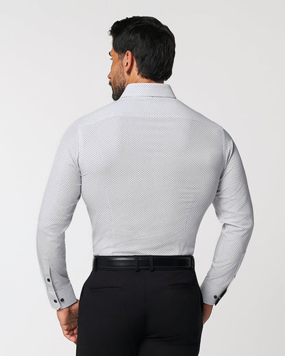 "The Tatar" White With Black Dots | State & Liberty Dress Shirts