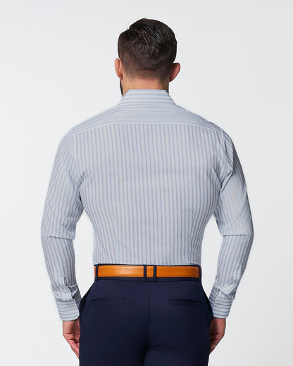 "The Francisco" Light Blue Mid-Stripe | State & Liberty Dress Shirts