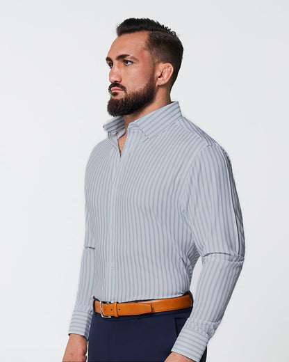 "The Francisco" Light Blue Mid-Stripe | State & Liberty Dress Shirts