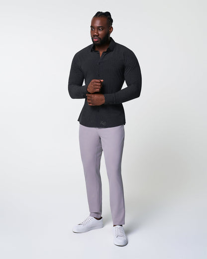 "The Reader" Black with White Dots | State & Liberty Dress Shirts