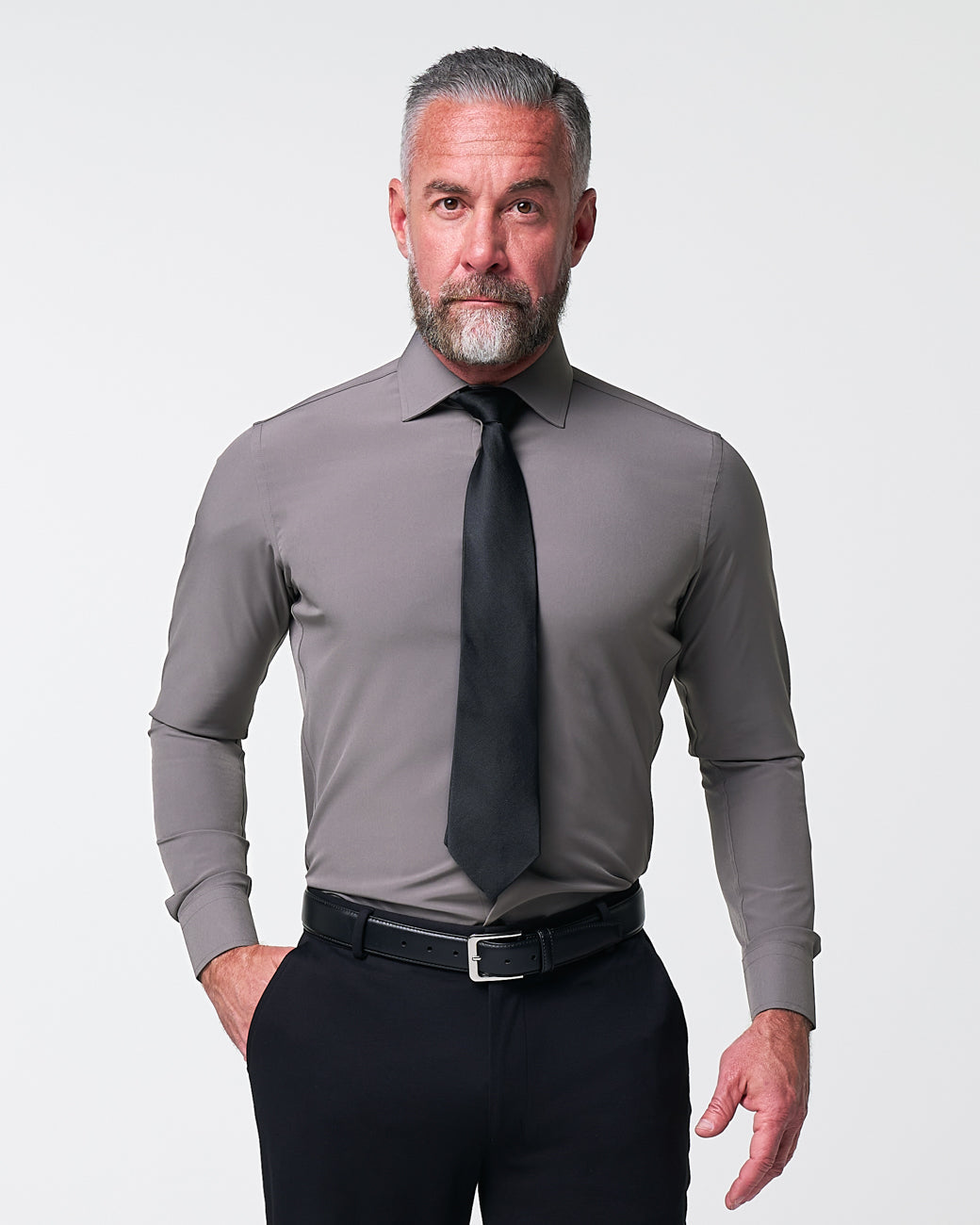 "The Wayne" Solid Grey | State & Liberty Dress Shirts