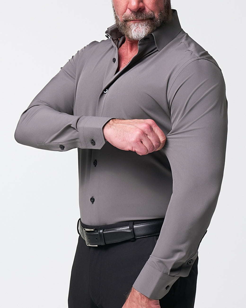 "The Wayne" Solid Grey | State & Liberty Dress Shirts