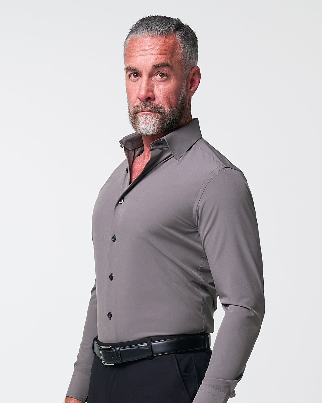 "The Wayne" Solid Grey | State & Liberty Dress Shirts