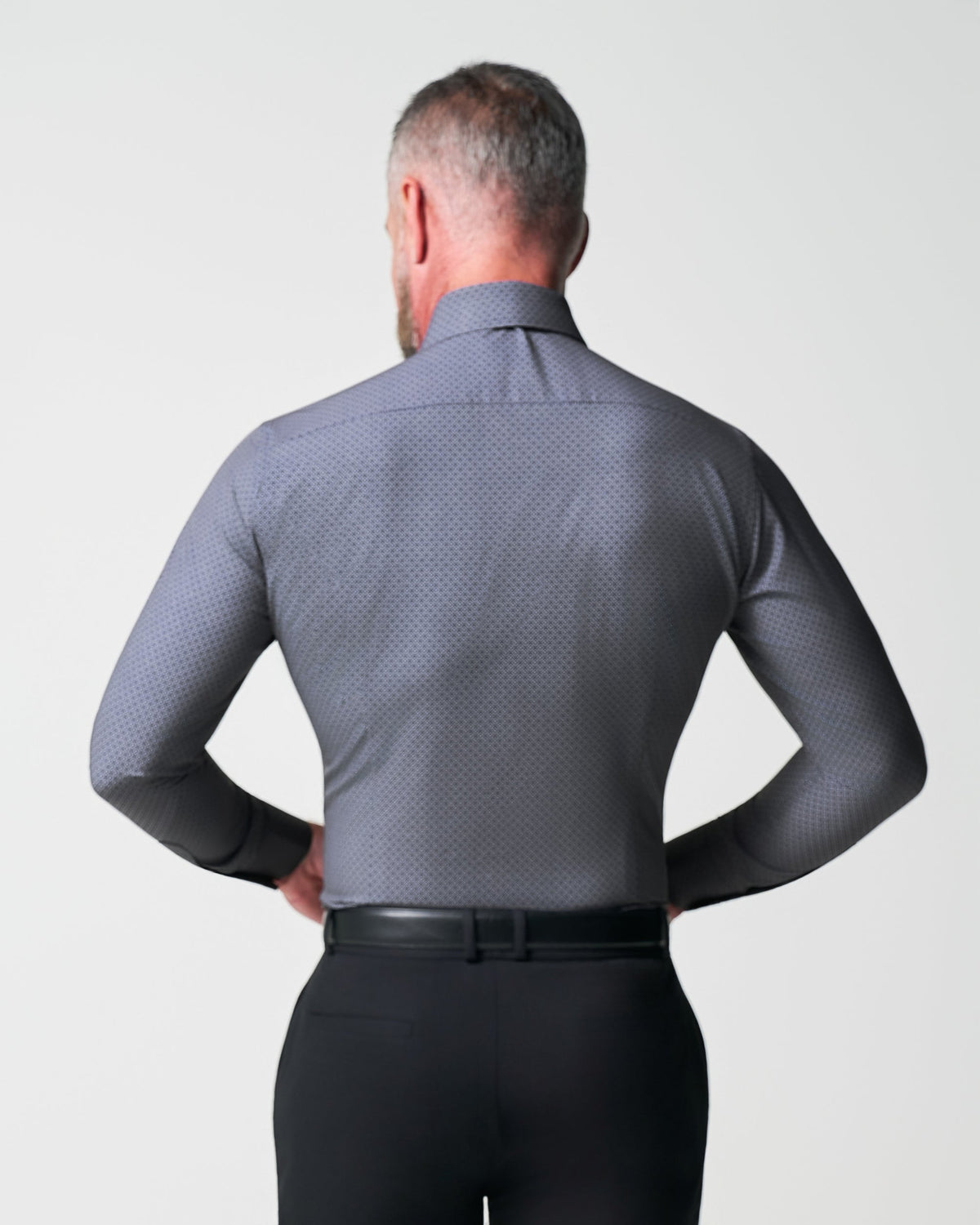 "The Remington" Black and White Star Geo Print | State & Liberty Dress Shirts