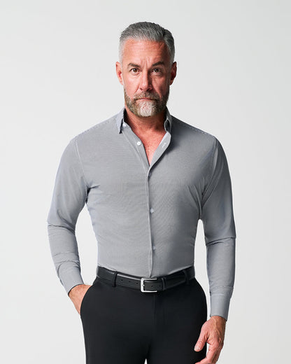 "The Newbury" Black Windowpane | State & Liberty Dress Shirts