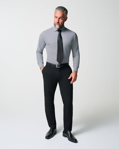 "The Newbury" Black Windowpane | State & Liberty Dress Shirts
