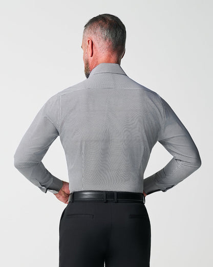 "The Newbury" Black Windowpane | State & Liberty Dress Shirts