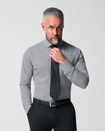 "The Newbury" Black Windowpane | State & Liberty Dress Shirts
