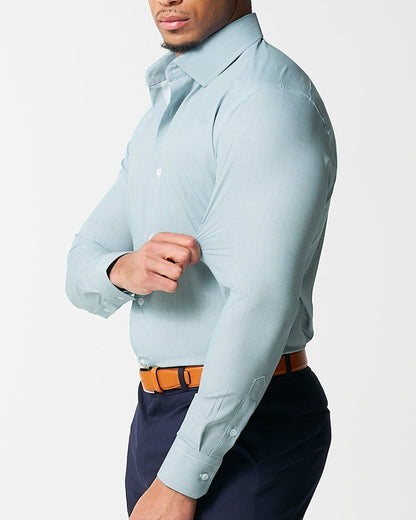 "The Kane" Green & White Houndstooth | State & Liberty Dress Shirts