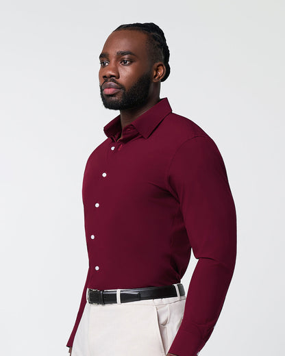 "The Ward" Solid Maroon | State & Liberty Dress Shirts