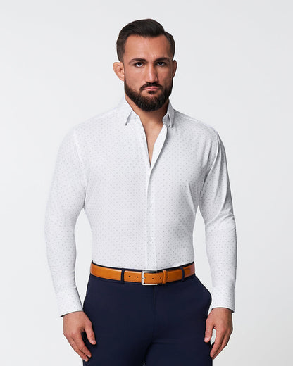 "The Ryder" Blue Plus Print | State & Liberty Dress Shirts