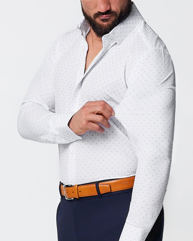 "The Ryder" Blue Plus Print | State & Liberty Dress Shirts