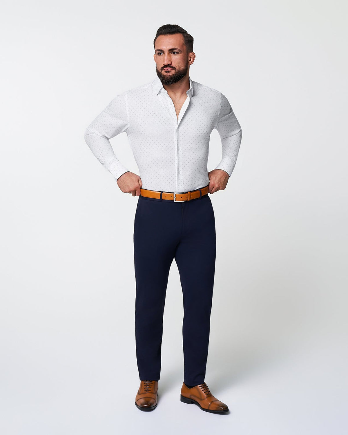 "The Ryder" Blue Plus Print | State & Liberty Dress Shirts