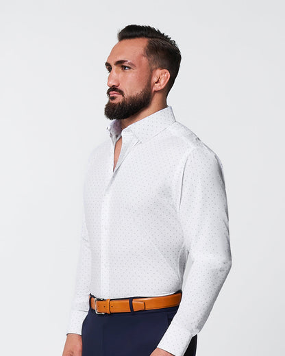 "The Ryder" Blue Plus Print | State & Liberty Dress Shirts
