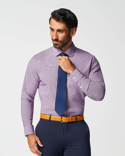 "The Ryan" Dark Purple Micro Check | State & Liberty Dress Shirts