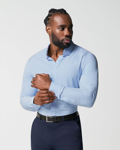 "The Mills" Light Blue Gingham | State & Liberty Dress Shirts