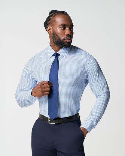 "The Mills" Light Blue Gingham | State & Liberty Dress Shirts