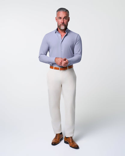"The Lambert" Blue with White Dots | State & Liberty Dress Shirts