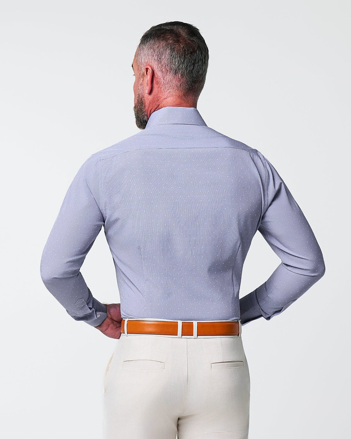 "The Lambert" Blue with White Dots | State & Liberty Dress Shirts