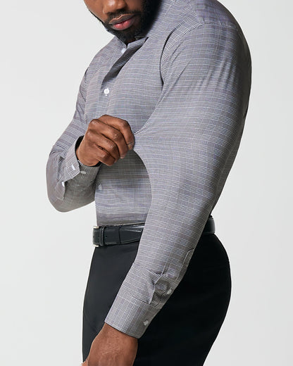 "The Gunnar" Grey and Black Plaid | State & Liberty Dress Shirts