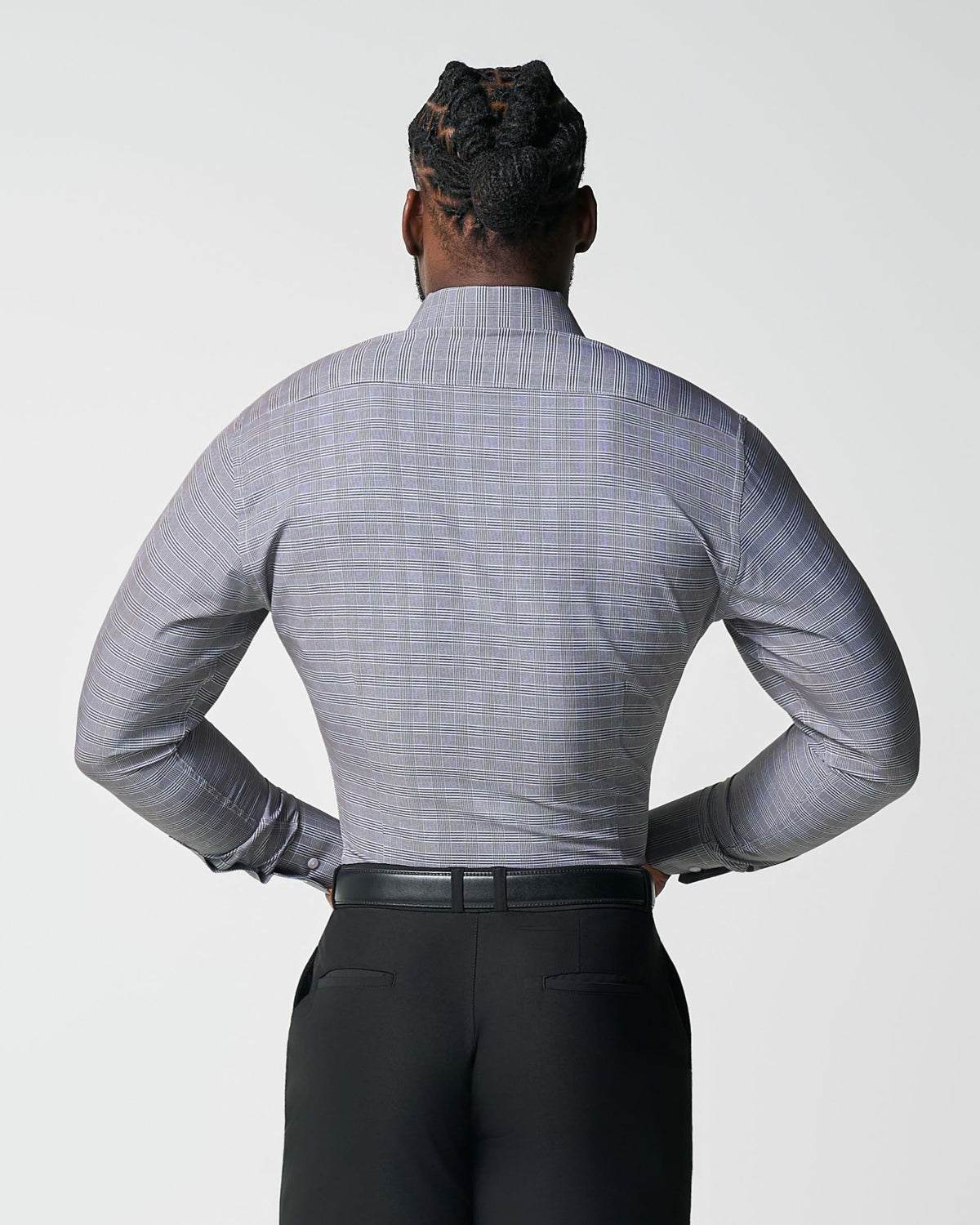 "The Gunnar" Grey and Black Plaid | State & Liberty Dress Shirts