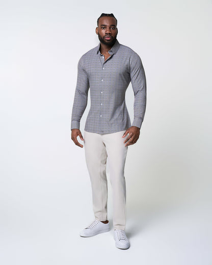 "The Gunnar" Grey and Black Plaid | State & Liberty Dress Shirts