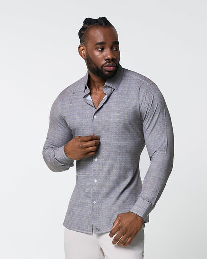 "The Gunnar" Grey and Black Plaid | State & Liberty Dress Shirts