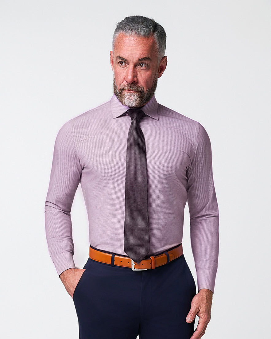 "The Cullinan" Purple Diamond Print | State & Liberty Dress Shirts