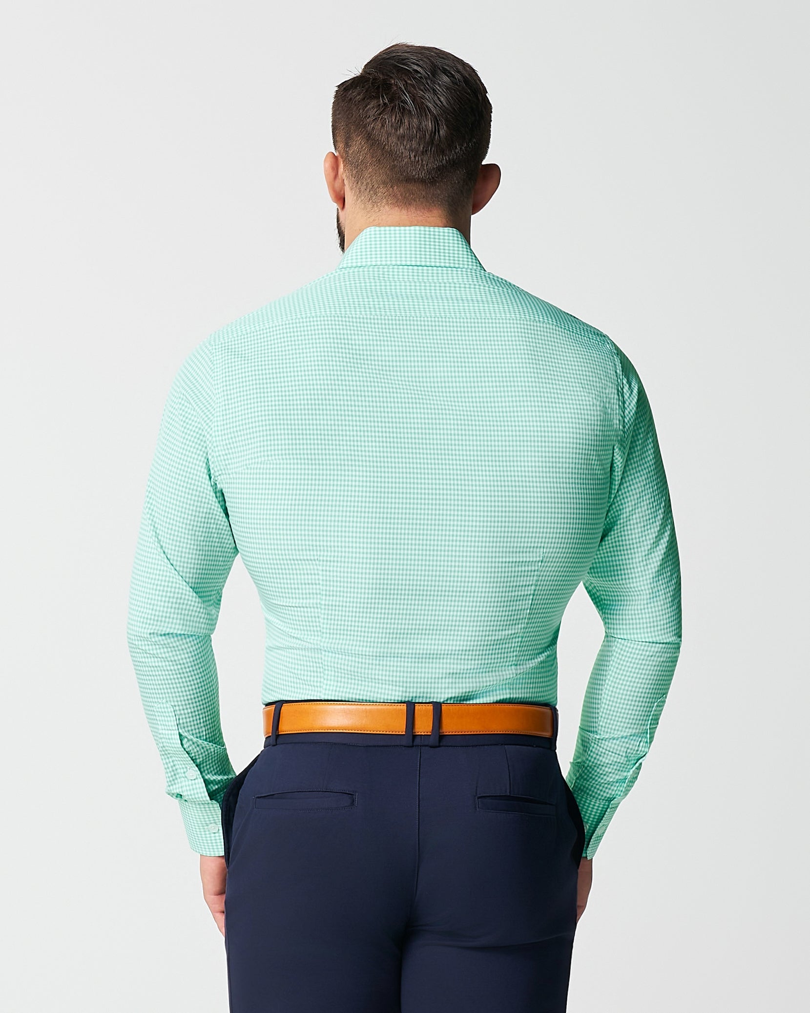 "The Charley" Mint Green Gingham | State & Liberty Dress Shirts