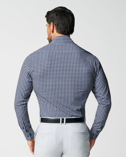 "The Callahan" Blue and White Mini Plaid | State & Liberty Dress Shirts