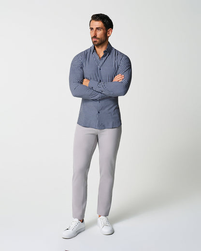"The Callahan" Blue and White Mini Plaid | State & Liberty Dress Shirts
