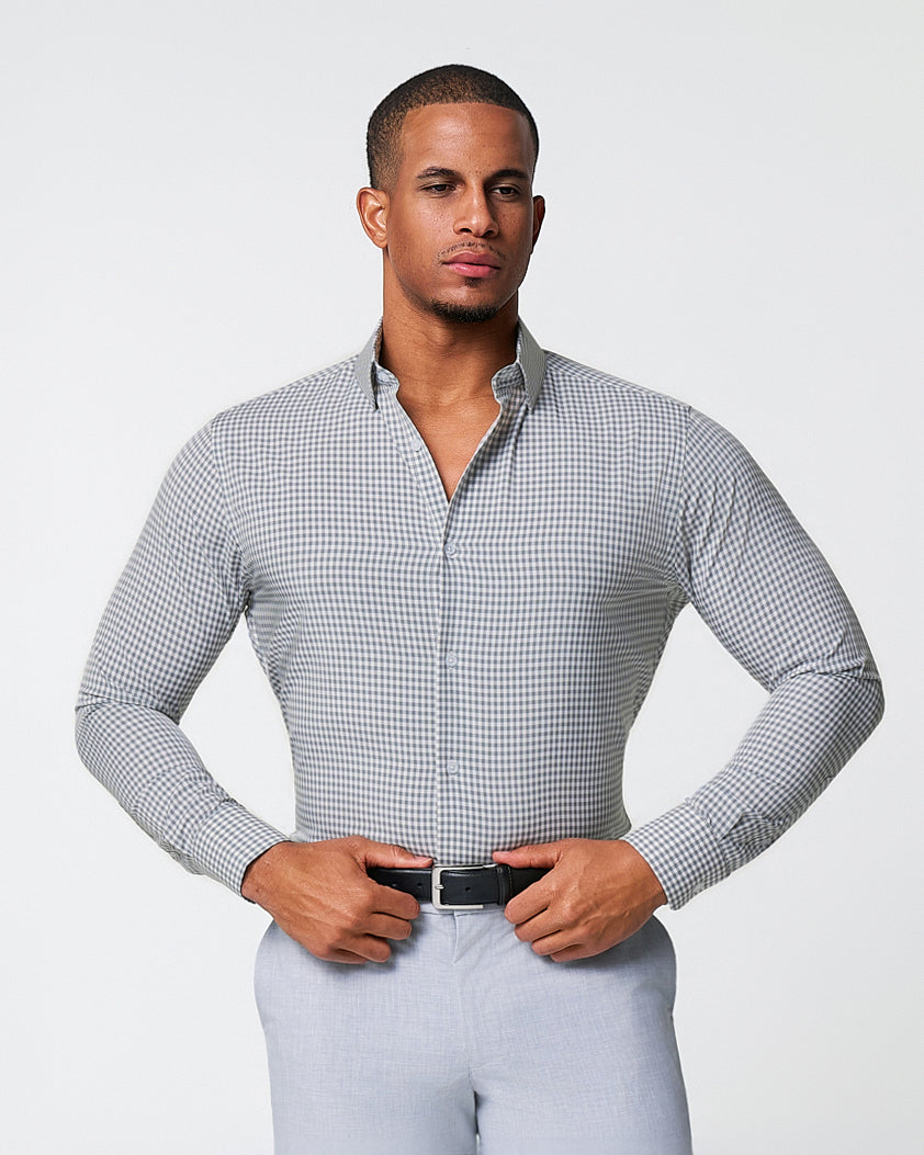 "The Chaney" Forest Green Gingham | State & Liberty Dress Shirts