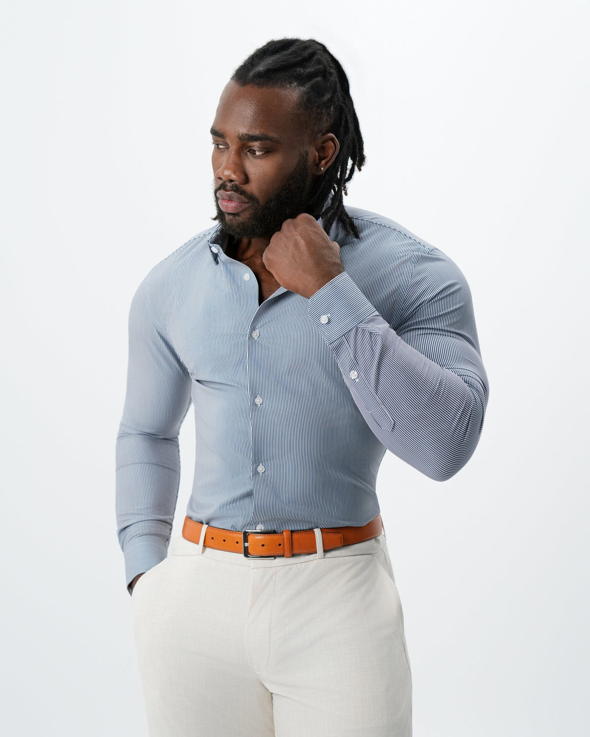 "The Hugo" Navy Pinstripe | State & Liberty Dress Shirts