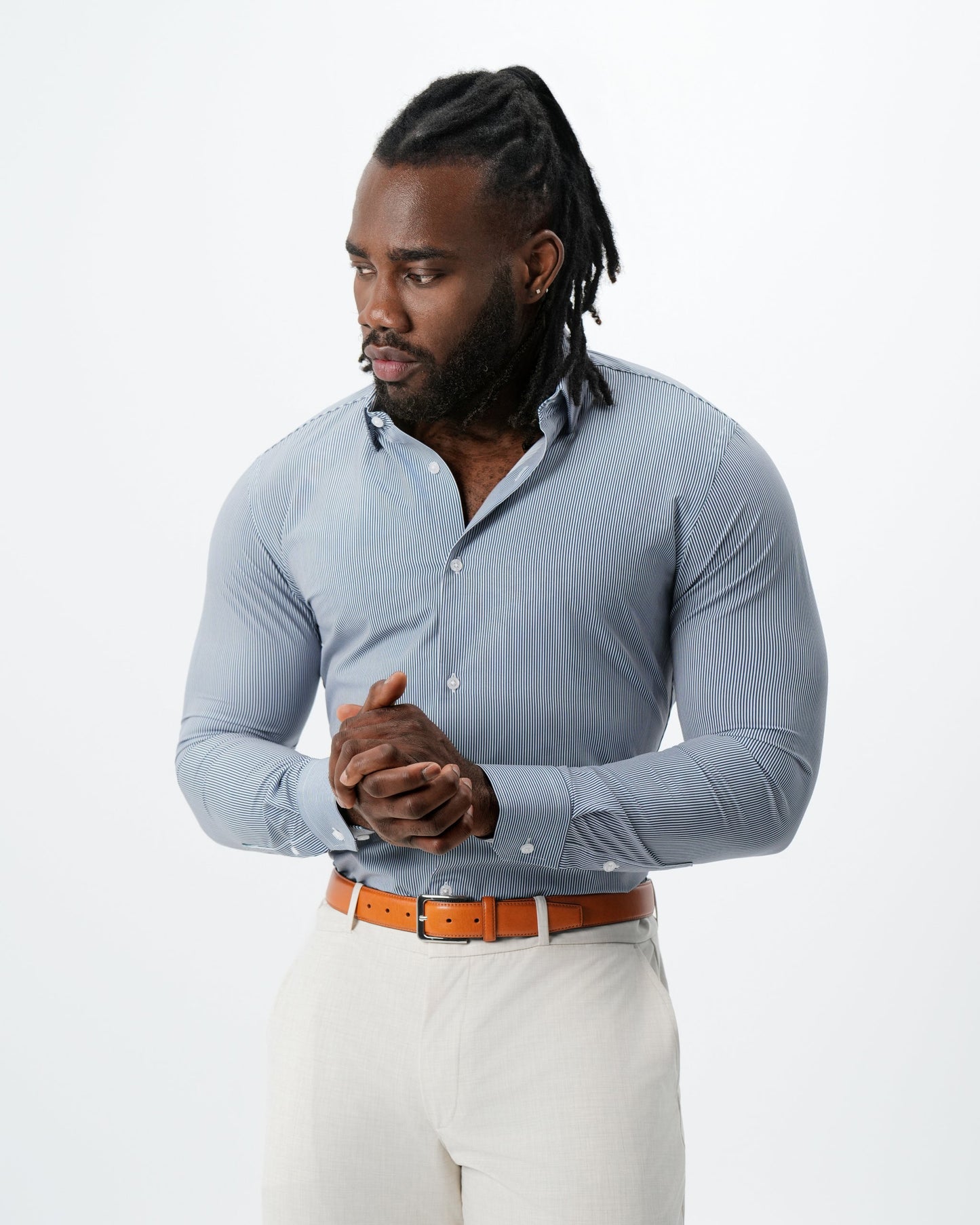 "The Hugo" Navy Pinstripe | State & Liberty Dress Shirts