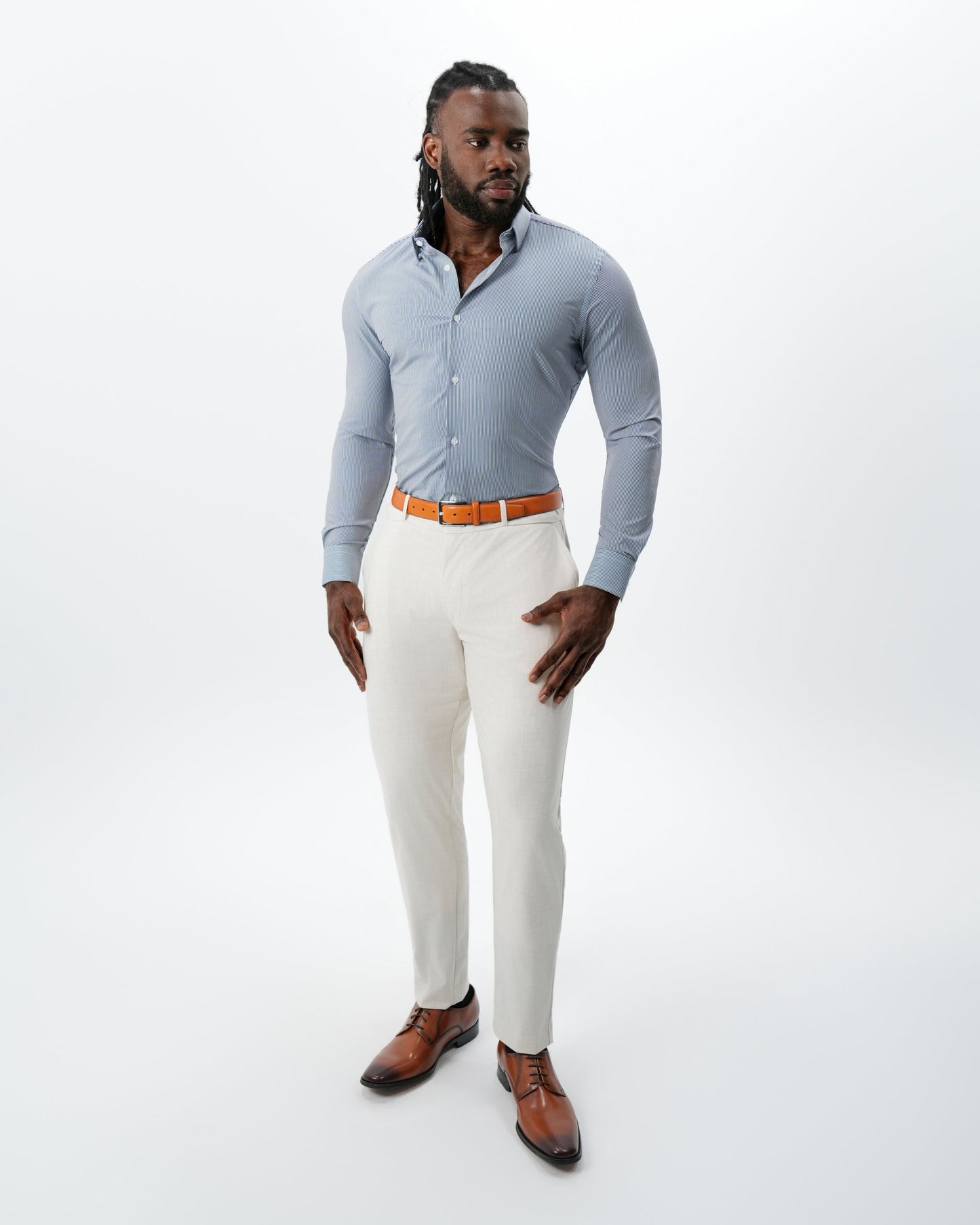 "The Hugo" Navy Pinstripe | State & Liberty Dress Shirts