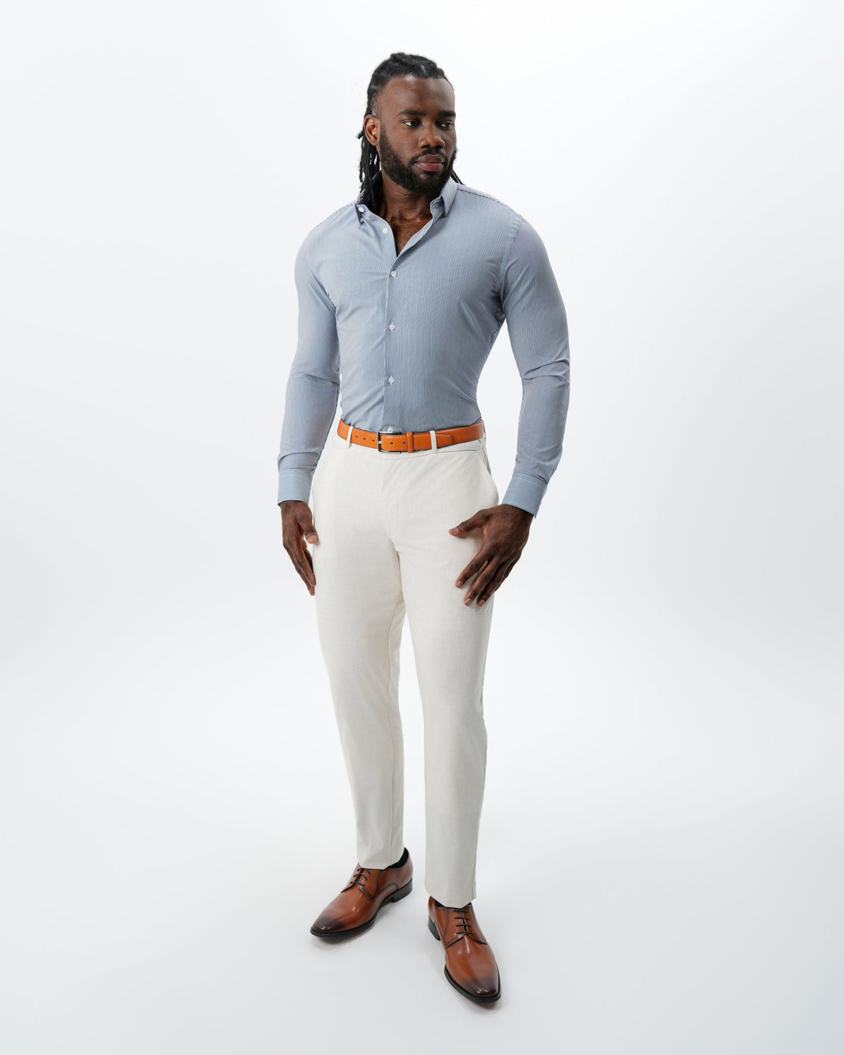 "The Hugo" Navy Pinstripe | State & Liberty Dress Shirts