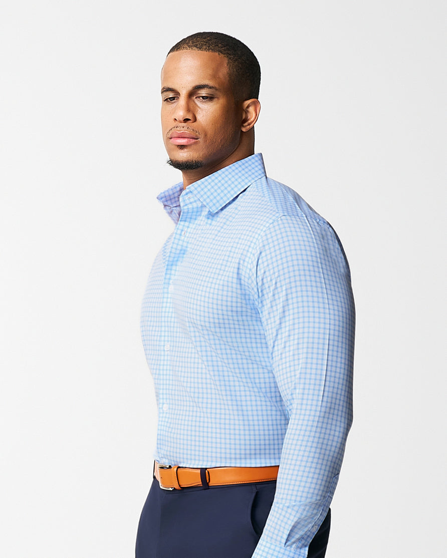 "The Declan" Blue Cross Stitch | State & Liberty Dress Shirts